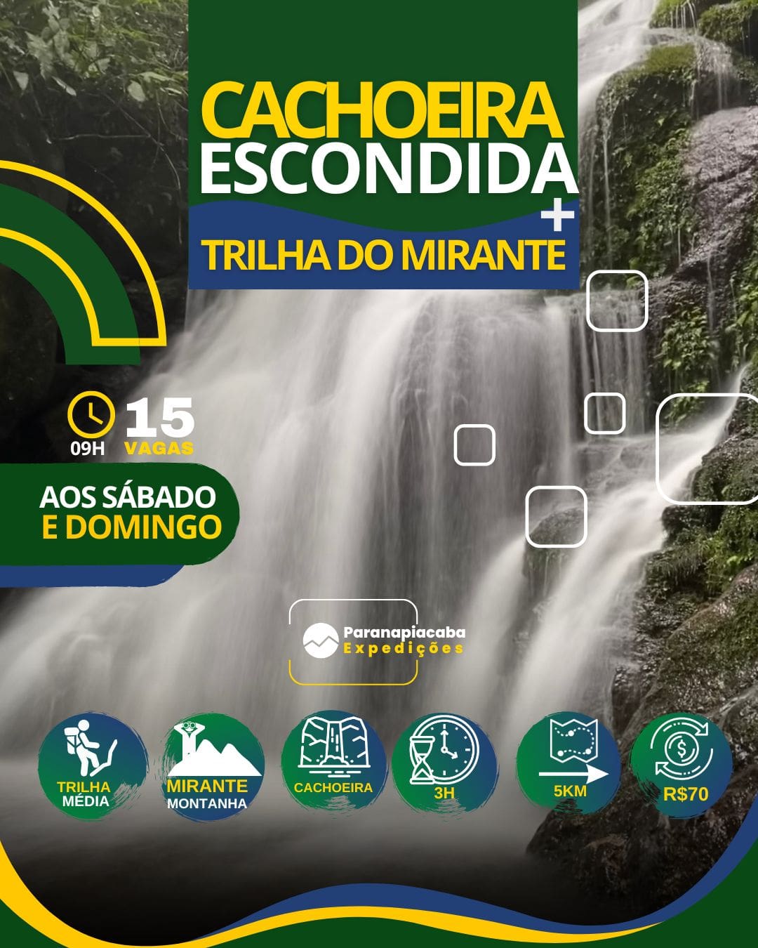 Um bela cascata, nas entranhas ocultas da Serra do Mar